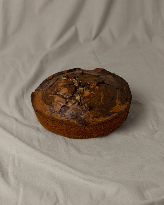 Torta macchiata vaniglia e cioccolato