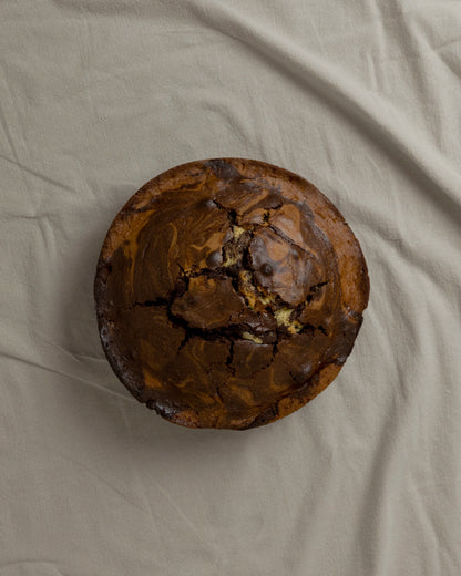 Torta macchiata vaniglia e cioccolato