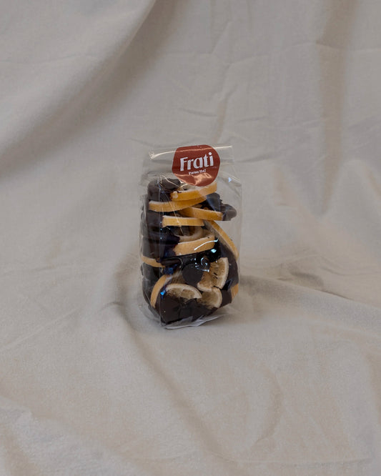 Scorzette di limone candito con cioccolato